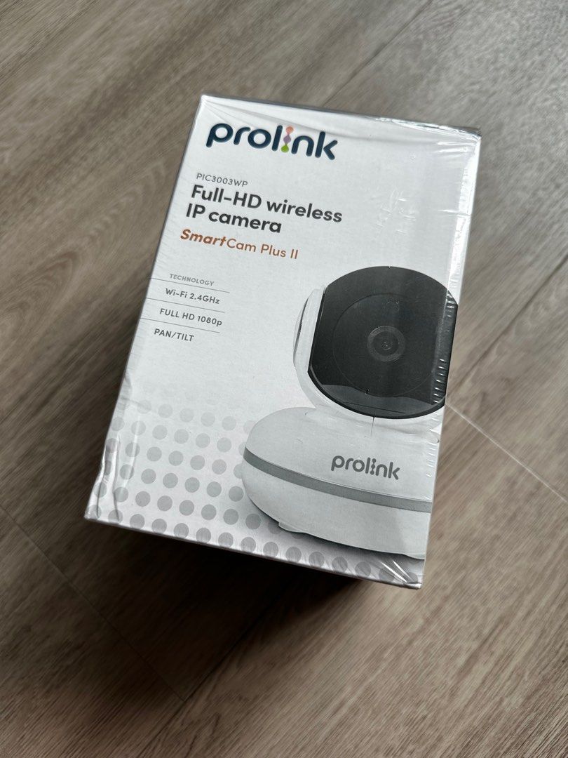 Prolink camera PIC3003WP (Category: Security Systems & CCTV Cameras) located in Singapore. Submitted by wownoob (Listing ID 1344809611, Image 1). Description: - Full HD 1080p - Pan/Tilt - Motion detection (Good for baby monitor) - Two way communication - Night vision .
