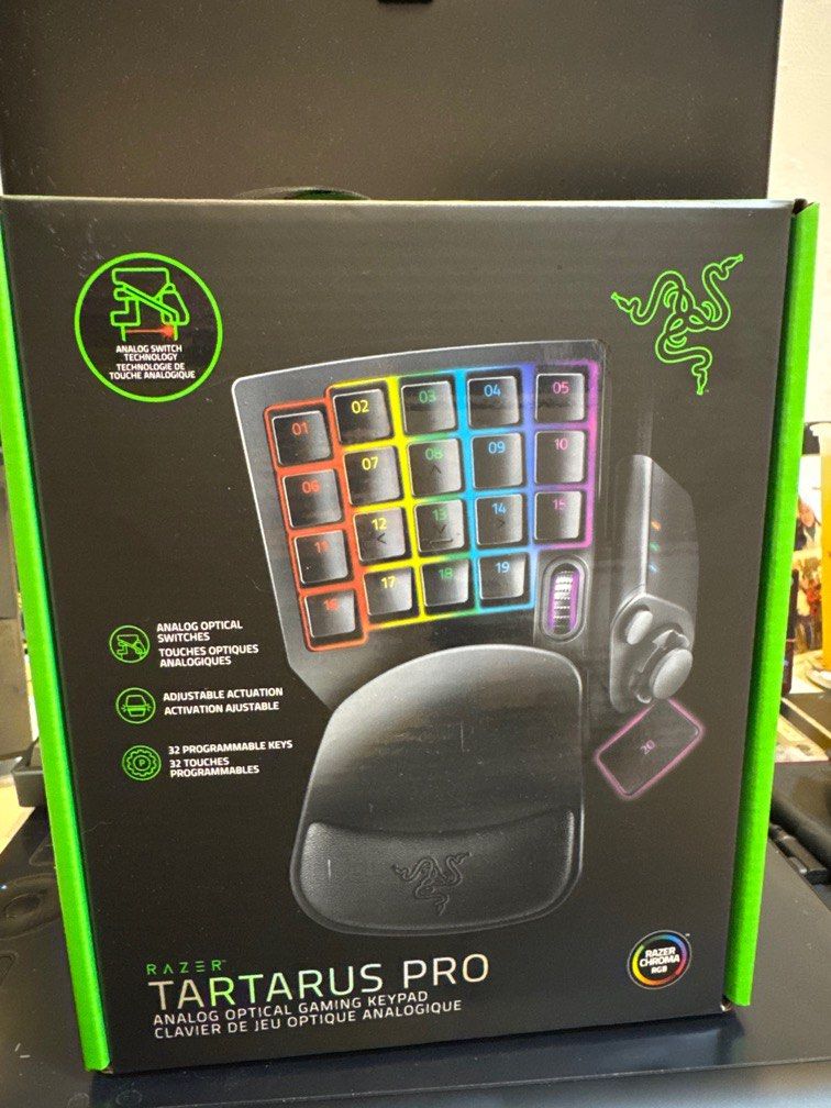 Razer Tartarus Pro gaming keyboard one handed, Computers & Tech, Parts ...