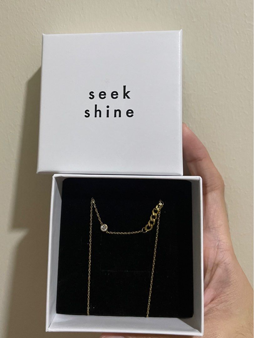 Seek Shine Ramil Necklace (Category: Necklaces) located in Taguig. Submitted by ky_declutterss (Listing ID 1344909562, Image 1). Description: -barely used - sold out on the website RFS: decluttering.