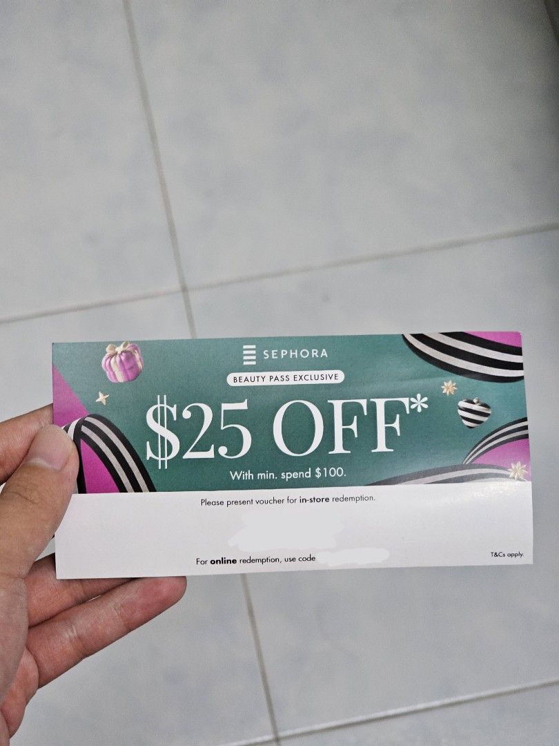 Sephora 25 off voucher, Tickets & Vouchers, Vouchers on Carousell