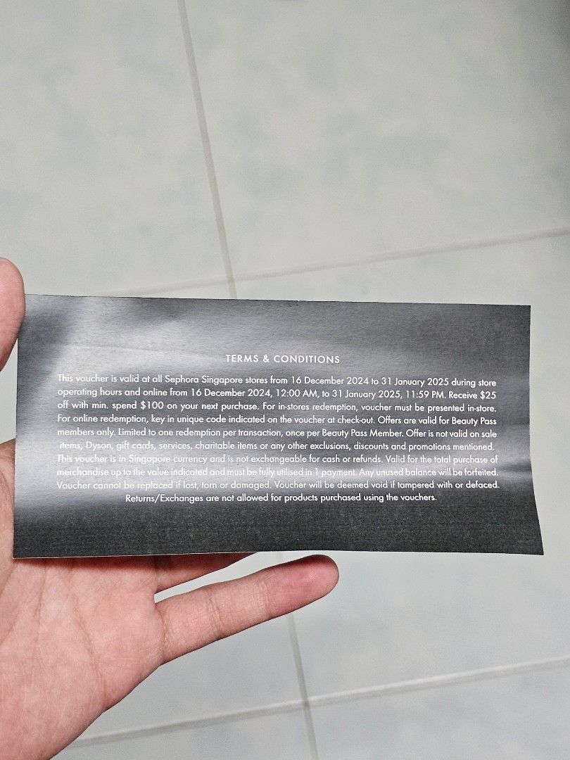 Sephora 25 off voucher, Tickets & Vouchers, Vouchers on Carousell