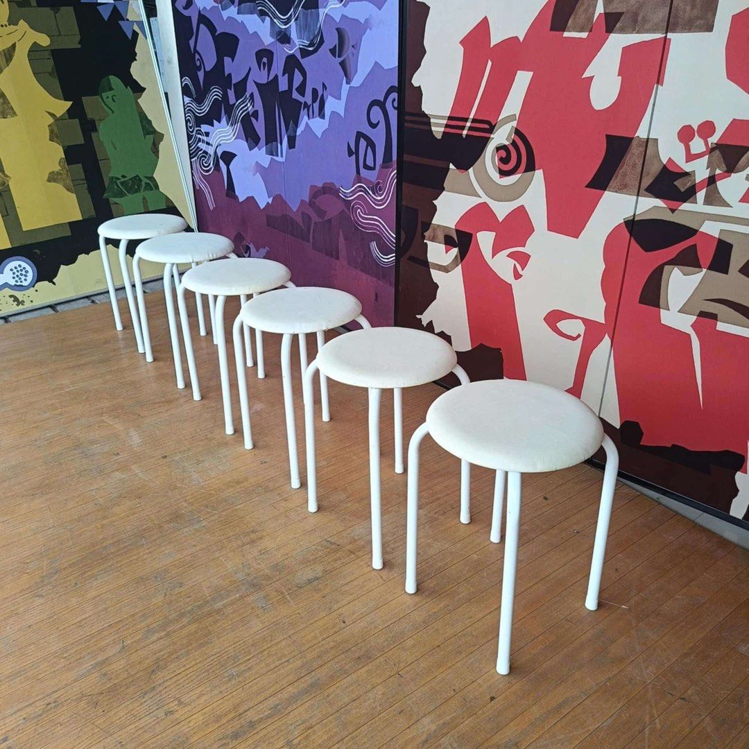 Stackable stool (Category: Chairs) located in Quezon City. Submitted by matetdevis13 (Listing ID 1344885996, Image 1). Description: Stackable 6pc Stool Price: 3,500 for 6 D12.5 x H17.5 In good condition Code ALY B14-E61.