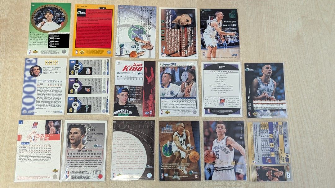 1995-1997 NBA Jason Kidd Rookie Cards x17 積臣 傑特 籃球 咭卡, 興趣及遊戲, 玩具 & 遊戲類 ...
