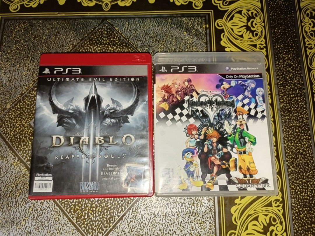 As pack Ps3 games (Category: PlayStation) located in Makati City. Submitted by bawalburaot (Listing ID 1346652958, Image 1). Description: Diablo 3 Ultimate Evil Edition Kingdom Hearts 1.5 as pack 700.00.