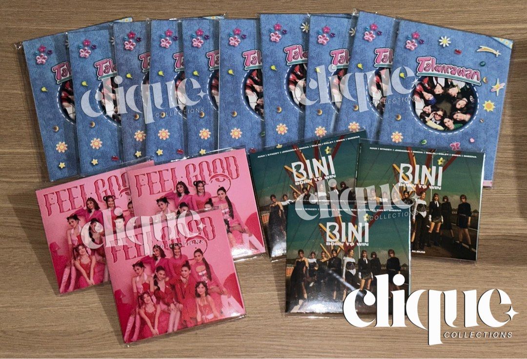 BINI OFFICIAL ALBUMS (Category: CDs & DVDs) located in Manila. Submitted by cliquecollections (Listing ID 1326449217, Image 1). Description: BINI OFFICIAL ALBUMS please take note that there’s no any photocards inside pero yung ibang inclusions ng album andun Born To Win - ₱280.00 Feel Good - ₱280.00 Talaarawan - ₱380.00 with freebies and free packaging fee.