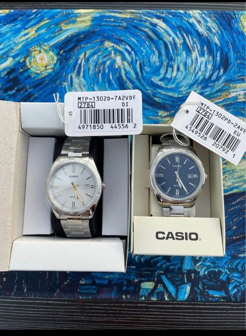 CASIO MTP-1302D (Category: Luxury Watches) located in Manila. Submitted by hitsaver (Listing ID 1346645546, Image 2). Description: NOW AVAILABLE‼️‼️‼️ Casio MTP-1302 38.5 mm 🔵⚫️⚪️ (Similar looks to R0l3x Datejust Fluted Bezel Oyster Bracelet) •Available in Blue, Black, and Sunburst White Dial •Case Size 38.5 mm •50 meter Water Resistance •Quartz Movement, Battery Operated •Stainless Steel Bracelet •Date Display ‼️FOR ONLY: ₱3,500 Blue Dial ₱3,00
