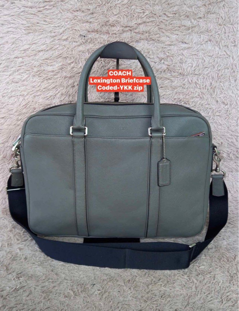Coach Lexington Briefcase (Category: Briefcases) located in Pagadian. Submitted by lightbagelyas (Listing ID 1346513481, Image 1). Description: COACH Lexington Briefcase Document Bag Coded YKK zipper Made in Vietnam Saffiano Leather Removable & Adjustable Strap Silver Hardware Fabric Lining Sign of usage only.