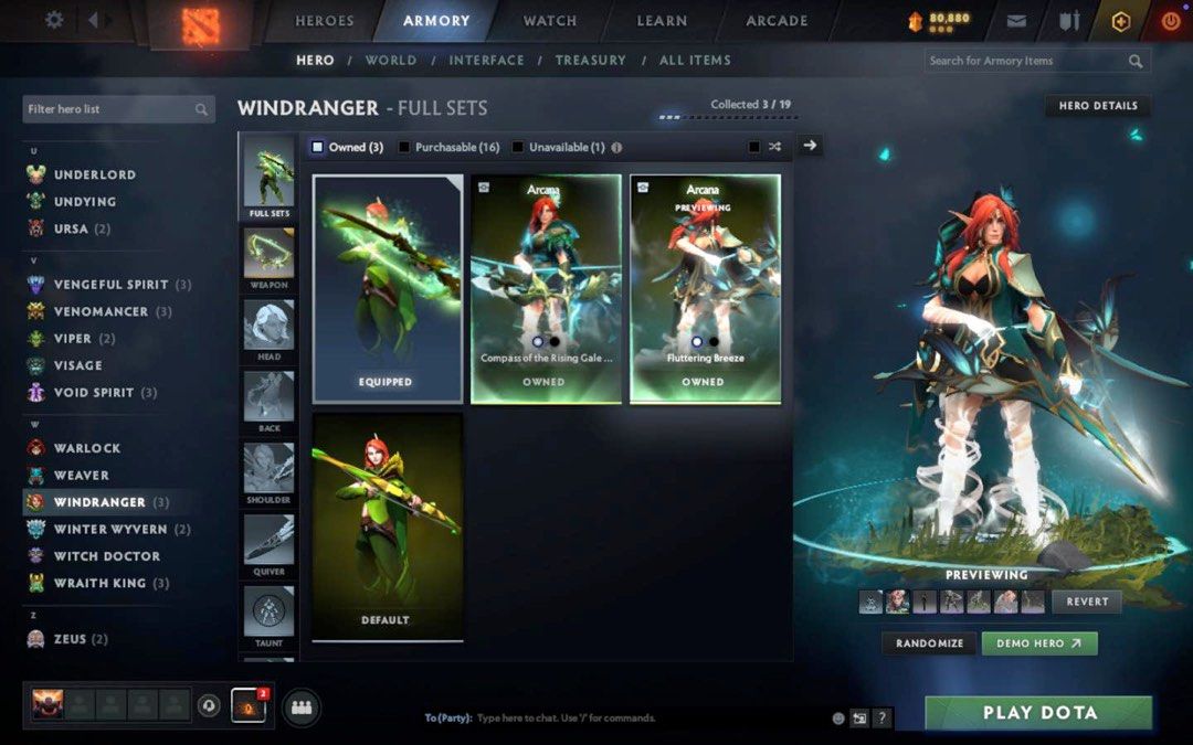 Dota 2 Windranger Fluttering Breeze (Category: In-Game Products) located in Manila. Submitted by cruzdevon175995 (Listing ID 1346517802, Image 2). Description: Dota 2 Windranger Flutter Breeze set from Winter 2024 Heroes' Horde Payment: -Pay full or 50% through Gcash -Add on steam -Wait for 30 day CD -Gcash other 50% -I gift you the set .