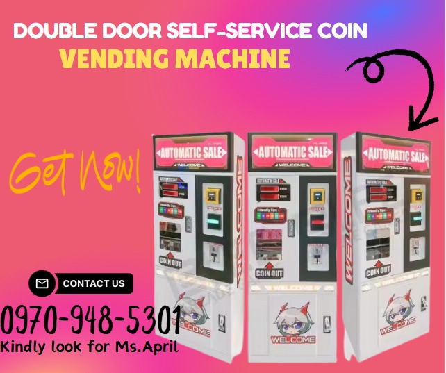 FOR SALE DOUBLE DOOR SELF-SERVICE COIN VENDING MACHINE BRAND NEW ...