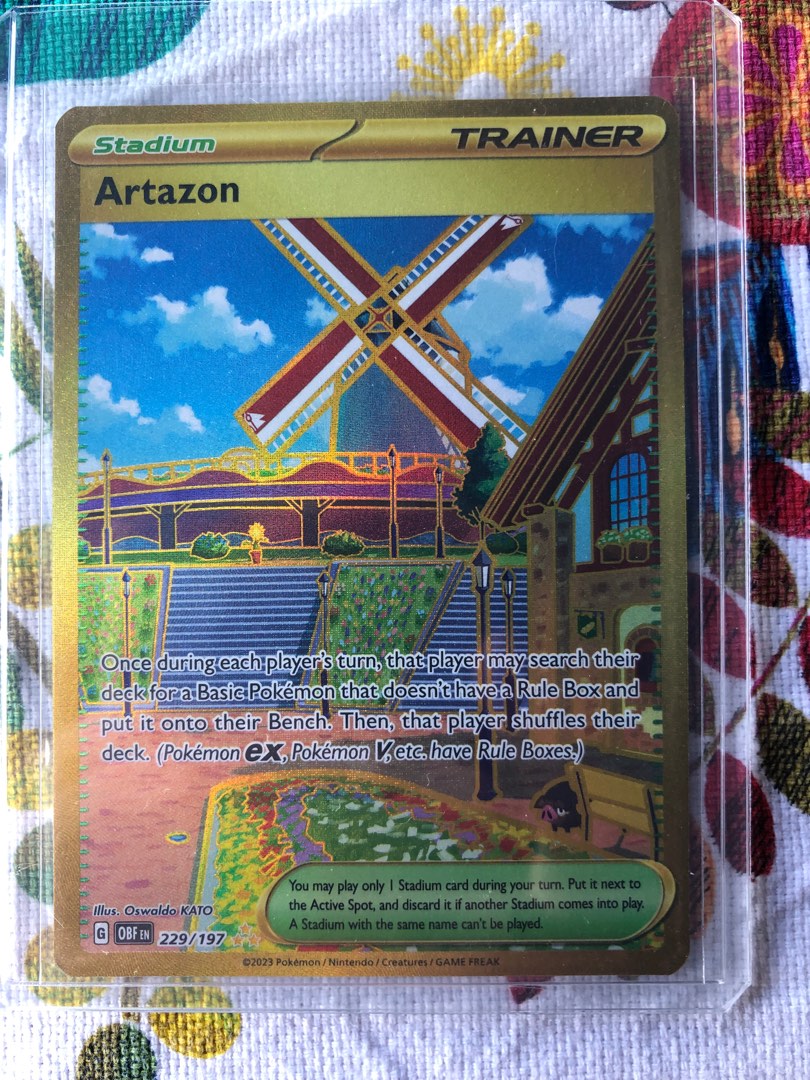 gold artazon pokemon card POKÉMON GAME sv3 140/108 UR If another card with the same name is in play Artazon Gold Secret Special Hyper