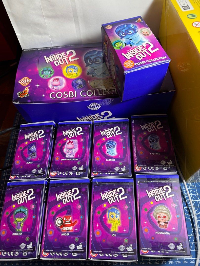 Inside Out 2 (Category: Designer & Blind Box Toys) located in Caloocan City. Submitted by teachermay101 (Listing ID 1346616369, Image 3). Description: All items are 100% authentic Fresh pull from box Sealed foil opened but resealed bottom box. Price starts @700 Anger Sadness, Joy, Ennui, Embarrasment ₱750 Envy, Nostalgia.