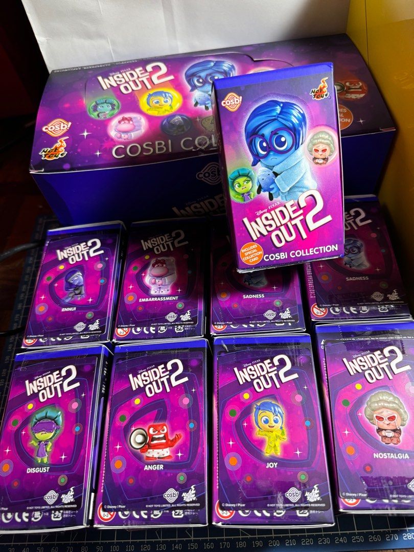 Inside Out 2 (Category: Designer & Blind Box Toys) located in Caloocan City. Submitted by teachermay101 (Listing ID 1346616369, Image 1). Description: All items are 100% authentic Fresh pull from box Sealed foil opened but resealed bottom box. Price starts @700 Anger Sadness, Joy, Ennui, Embarrasment ₱750 Envy, Nostalgia.