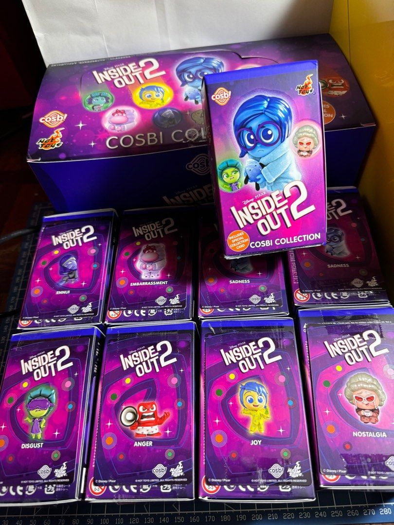 Inside Out 2 (Category: Designer & Blind Box Toys) located in Caloocan City. Submitted by teachermay101 (Listing ID 1346616369, Image 2). Description: All items are 100% authentic Fresh pull from box Sealed foil opened but resealed bottom box. Price starts @700 Anger Sadness, Joy, Ennui, Embarrasment ₱750 Envy, Nostalgia.