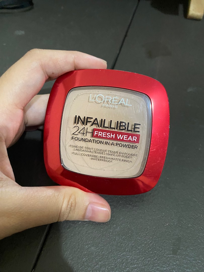 Loreal Infallible Powder Foundation 130 True Beige, Beauty & Personal ...