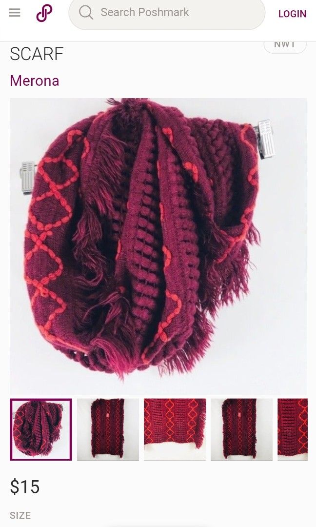 Merona tube scarf (Category: Coats, Jackets and Outerwear) located in Rizal. Submitted by declutterwithliz (Listing ID 1346639855, Image 3). Description: washed, never used actual pic posted 3rd and 4th pic for reference #decluttering #WFH.