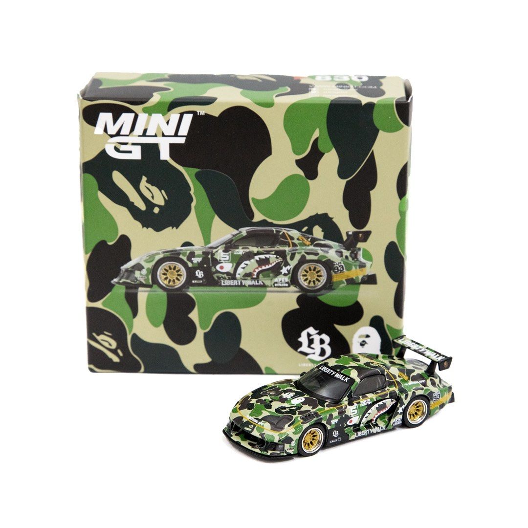 リバティーウォークMINI GT BAPE RX-7 未開封 A BATHING APE - BAPE X LBWK MINI GT ABC CAMO FD RX7 1/18の