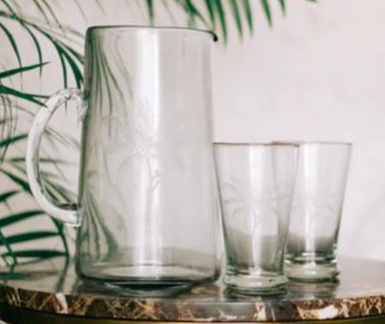 Pitcher / Jug and drinking glass set