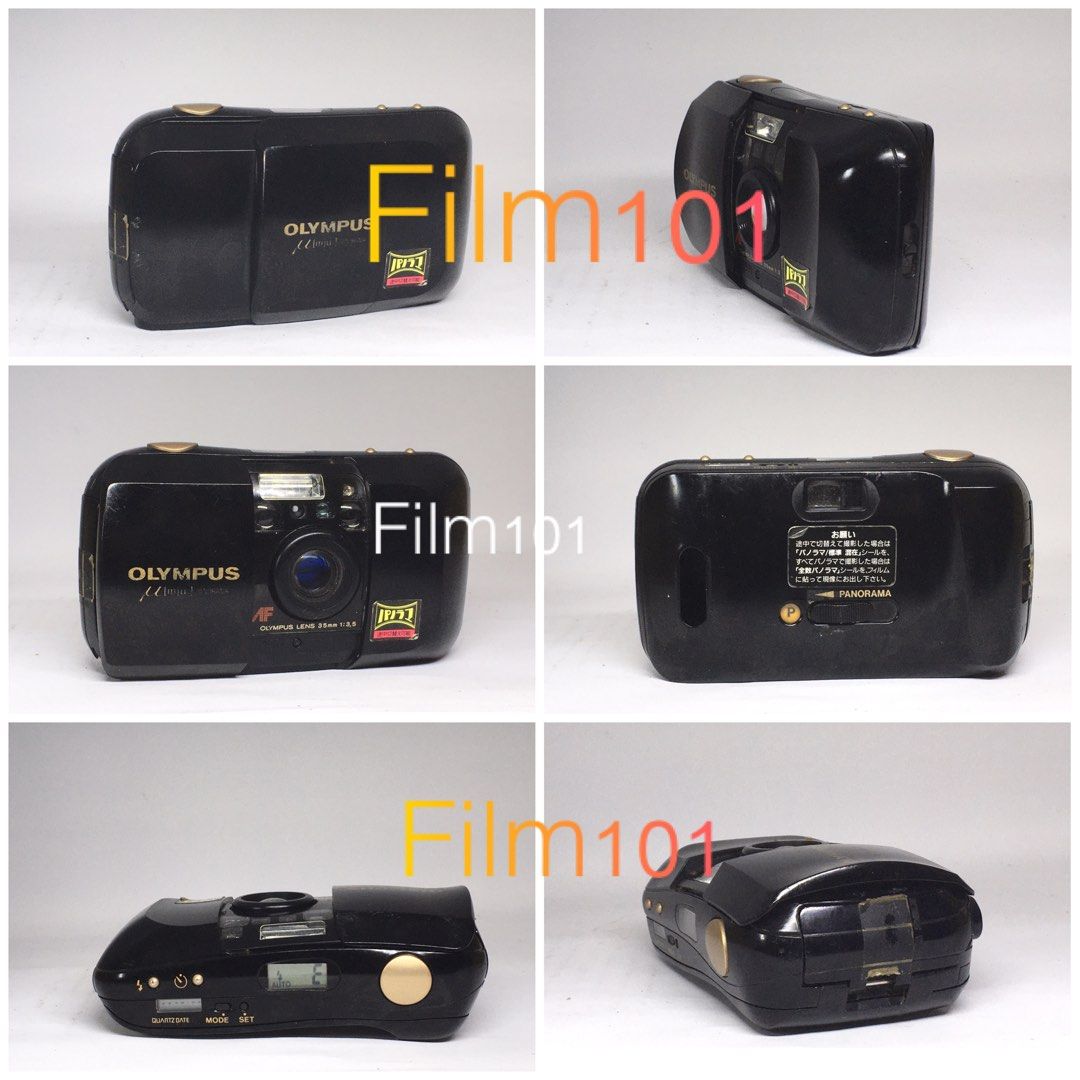 Vintage olympus camera (Category: Cameras) located in Las Pinas. Submitted by film101 (Listing ID 1346543648, Image 3). Description: Olympus VINTAGE camera Olympus mju panorama Issues: misfires or shutter not working need technician to resolve it -plastic window at the back missing -need to tape the outside batt compartment Advance working Shutter need to check Lens clean Rewind working Slider smooth to slide No lcd burn 1,500 -----///////////---