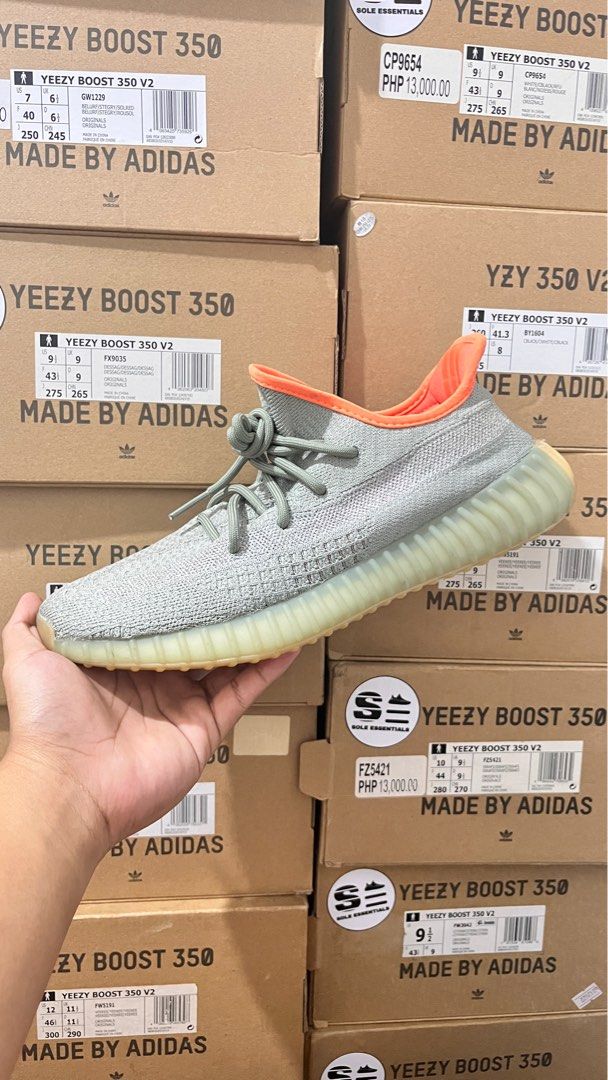 YEEZY 350 DESERT SAGE (Category: Sneakers) located in Manila. Submitted by sole.essentials_ph (Listing ID 1346598521, Image 1). Description: YEEZY 350 DESERT SAGE SIZE 9.5 With box USED 7,000 only.