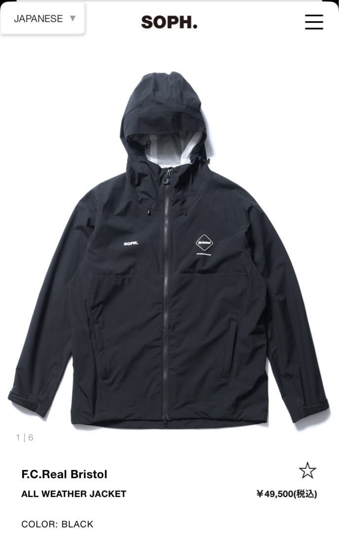 24 aw fcrb f c real bristol ALL WEATHER JACKET wtaps madness 