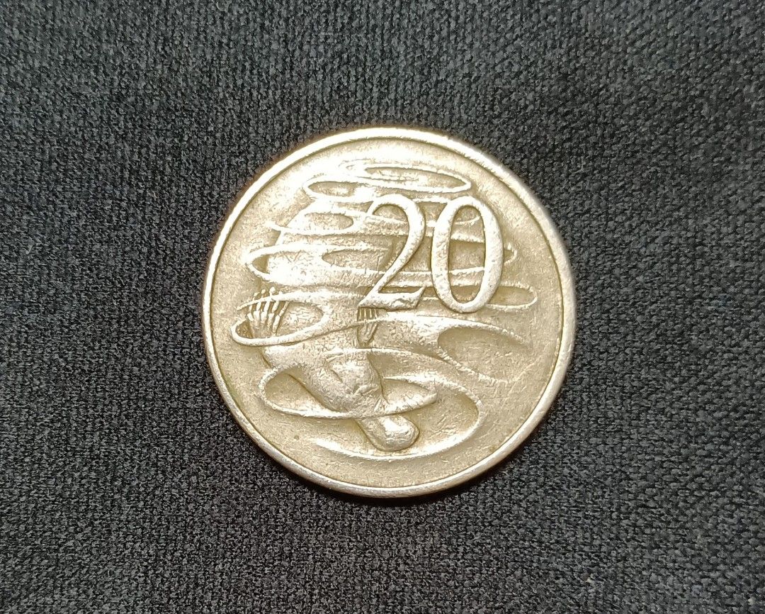 錢幣收藏--澳洲 Australia 1966年 20c澳大利亞硬幣 20分AU