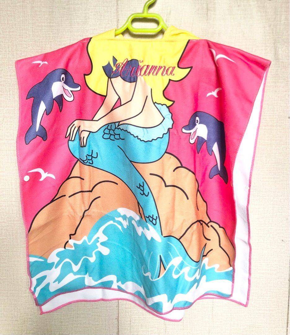Bath towel - Mermaid Arianna (Category: Bathtub & Bath Accessories) located in Pasig City. Submitted by vlc20 (Listing ID 1346713042, Image 2). Description: - Good for kids 2- 7yo - Thick material - Absorbent - Great for outdoors like after beach/pool cover-up - Vibrant color.