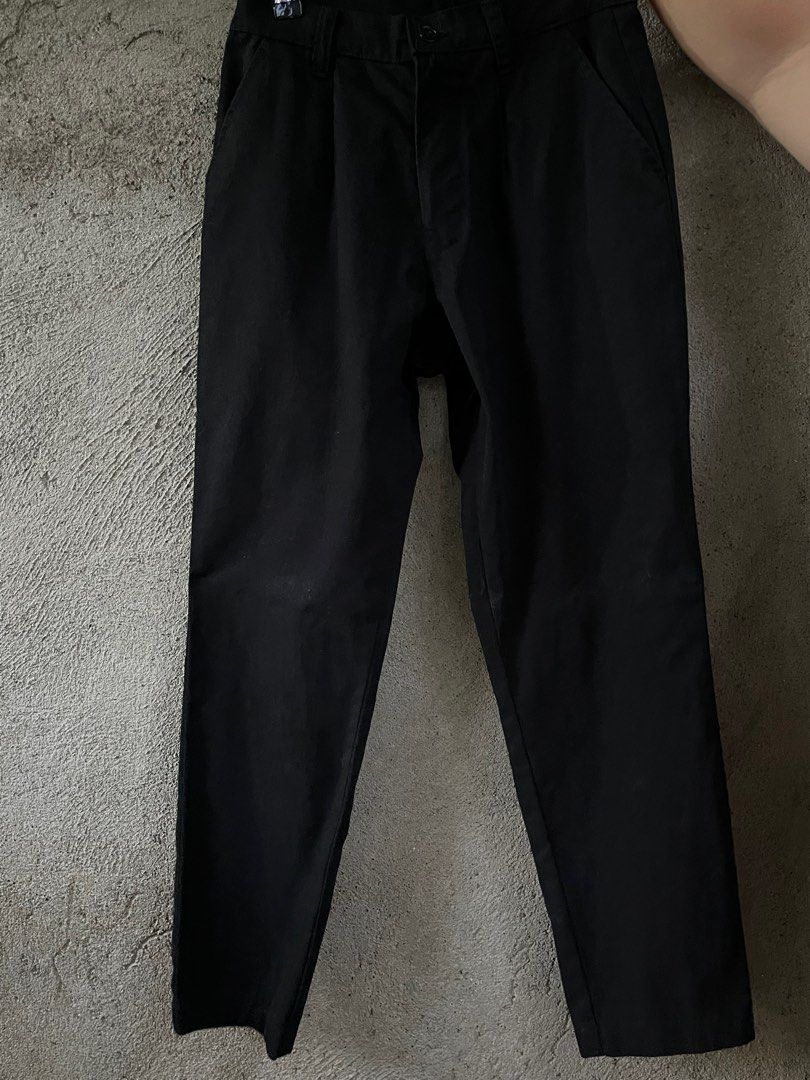 Black Tailored Pants (BUY 1 TAKE 1) (Category: Jeans) located in Bulacan. Submitted by leladeclutters (Listing ID 1346775199, Image 1). Description: * buy 1 take 1 * cotton * YKK zipper * 2 deep pockets * 36 inches (length) * Slim fit.