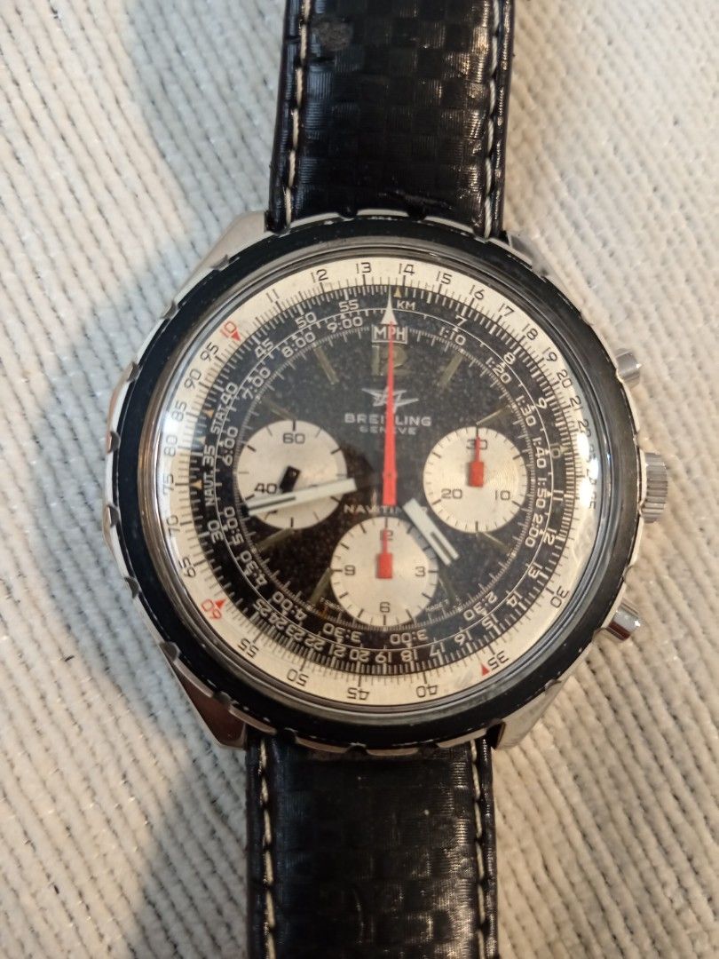Brietling Navitimer (Category: Watches) located in Singapore. Submitted by timepieces_chinatown (Listing ID 1346764721, Image 2). Description: Circa 1968. Large aperture pilot's Chronograph. 48mm diameter. Rare. Power by the Venus 178 Swiss movement. Watch only. View to appreciate..