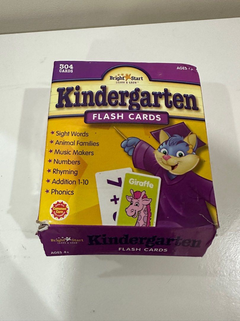 Bright Start Kindergarten Flash Cards (Category: Educational & Learning Toys) located in Quezon City. Submitted by decluttering.mommy (Listing ID 1346799931, Image 2). Description: 304 cards.