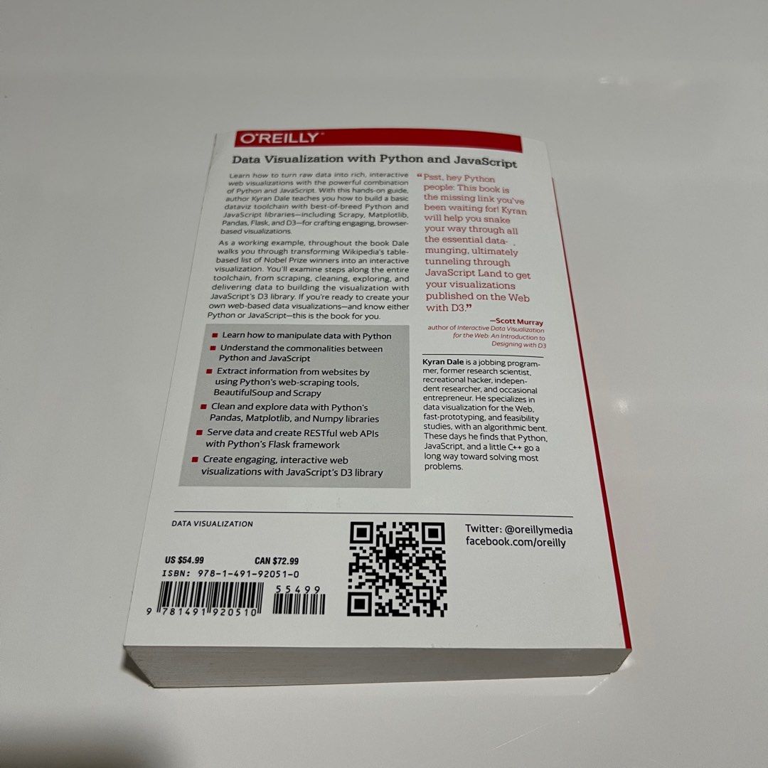 Data visualization with Python and JavaScript textbook oreilly (Category: Textbooks) located in Singapore. Submitted by kpop_instocks (Listing ID 1346862793, Image 2). Description: .
