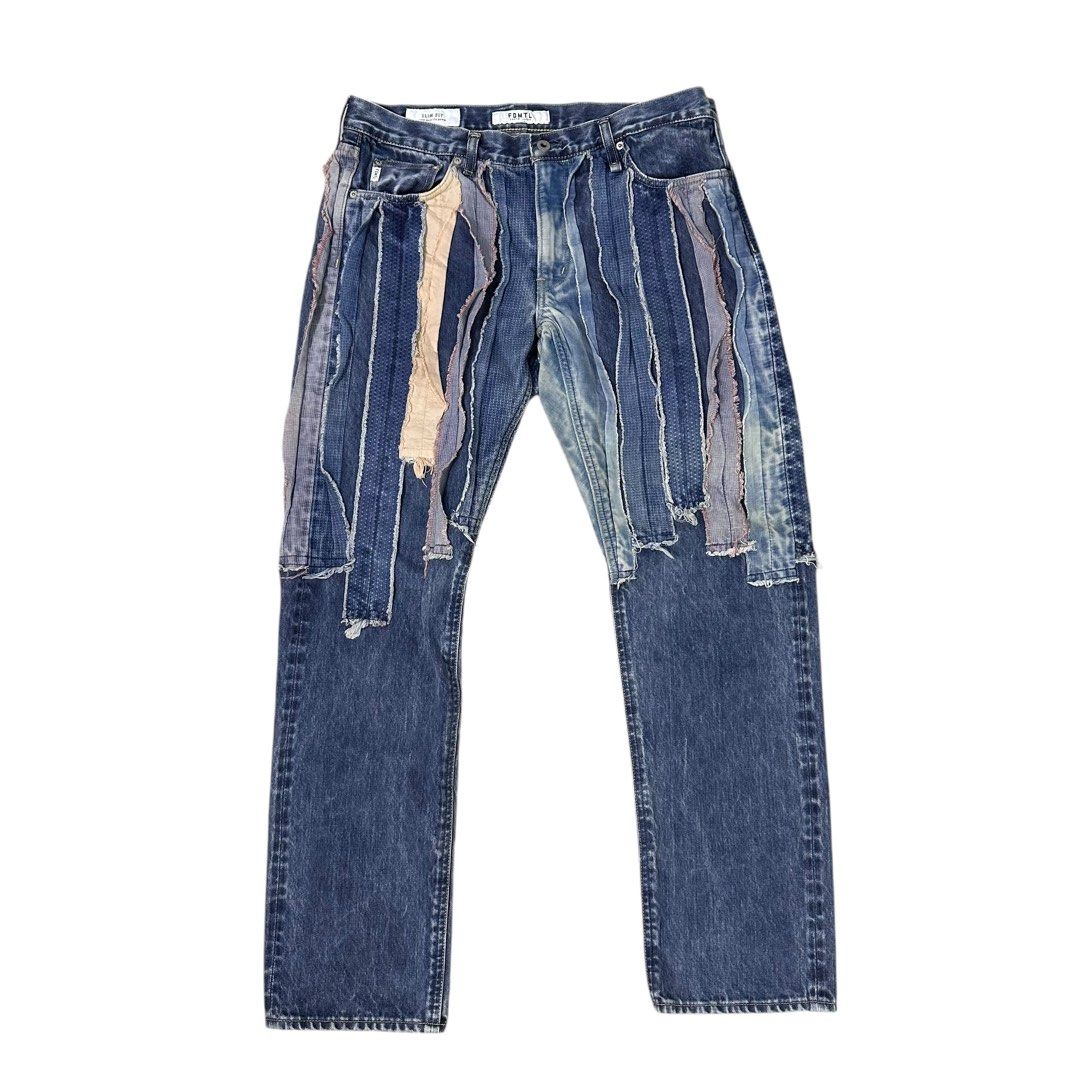 FDMTL | Strip Patch Slimfit Selvedge Jeans (Category: Jeans) located in Lapu Lapu. Submitted by nervecloset (Listing ID 1346824912, Image 1). Description: FDMTL | Strip Patch Slimfit Selvedge Jeans Made in Japan size 34 on tag Fits 35-36 Actual measurements shown in photos Very good condition 6650 + sf.