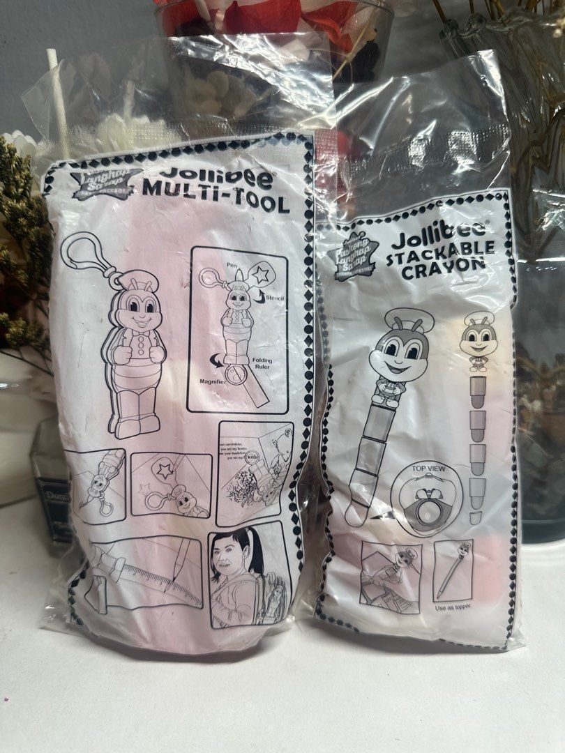 Jollibee Multi-tool and stackable crayon (Category: Craft Supplies & Tools) located in Paranaque City. Submitted by kaelstoypalace (Listing ID 1346818067, Image 1). Description: Bundle sale.