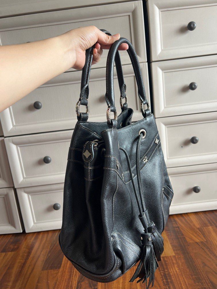 AUTHENTIC MCM HOBO BAG (Category: Luxury Bags & Wallets) located in Quezon City. Submitted by declutterluxury (Listing ID 1346726401, Image 2). Description: 💯 Authentic MCM Hobo Bag • No long strap but the handle drop is long enough as a shoulder bag • 11x12x5 in, handle drop is 6 1/4 in • Still in excellent condition • Very rarely used, around less than 10 times only 📍 Scouts Area QC ✔️ ALL SALES ARE FINAL.