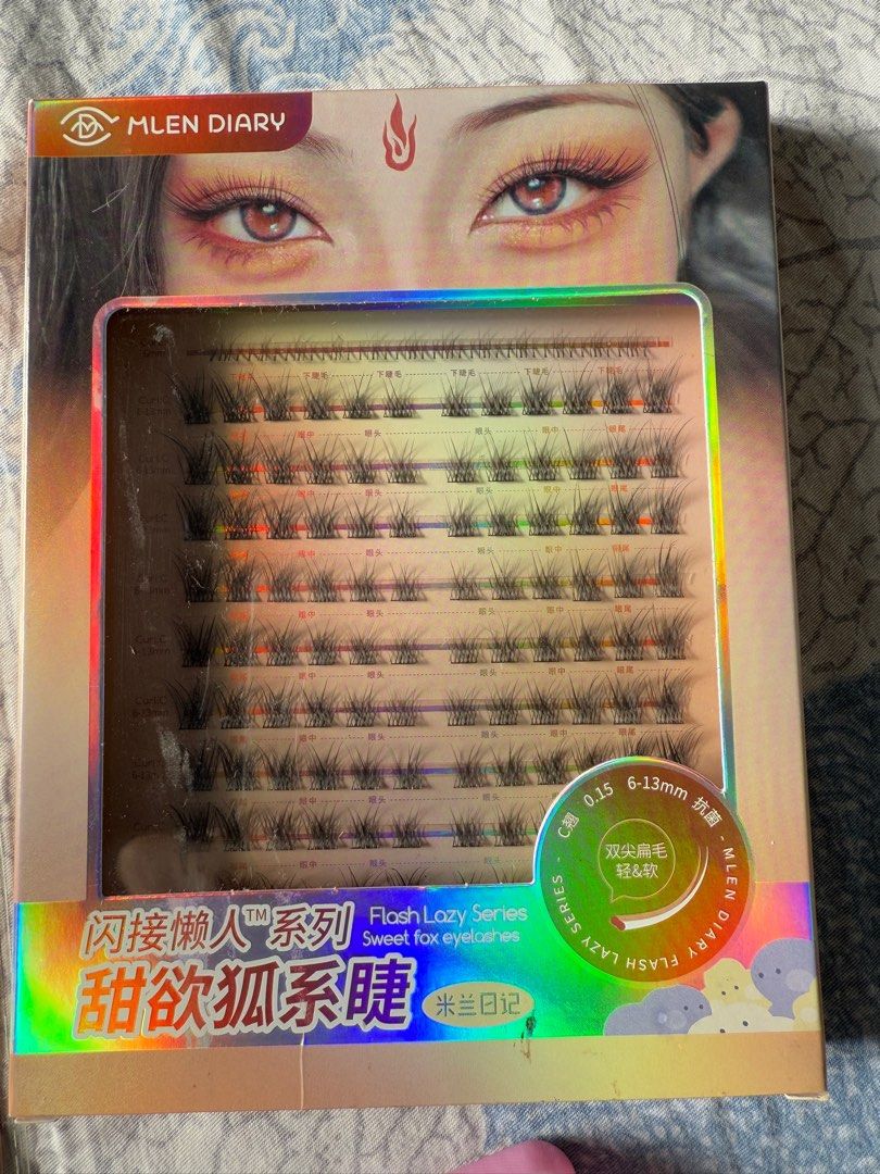 Mlen False Eyelashes (Category: Makeup) located in Taytay. Submitted by chichays (Listing ID 1346672878, Image 3). Description: For sale as pack Sweet fox eyelashes (complete clusters- new - 108 clusters of eyelash + 12 cluster of lower lashes) Baby comic eyelashes (missing 11 clusters) Free tweezers + Lash bond and remover 2.0 .