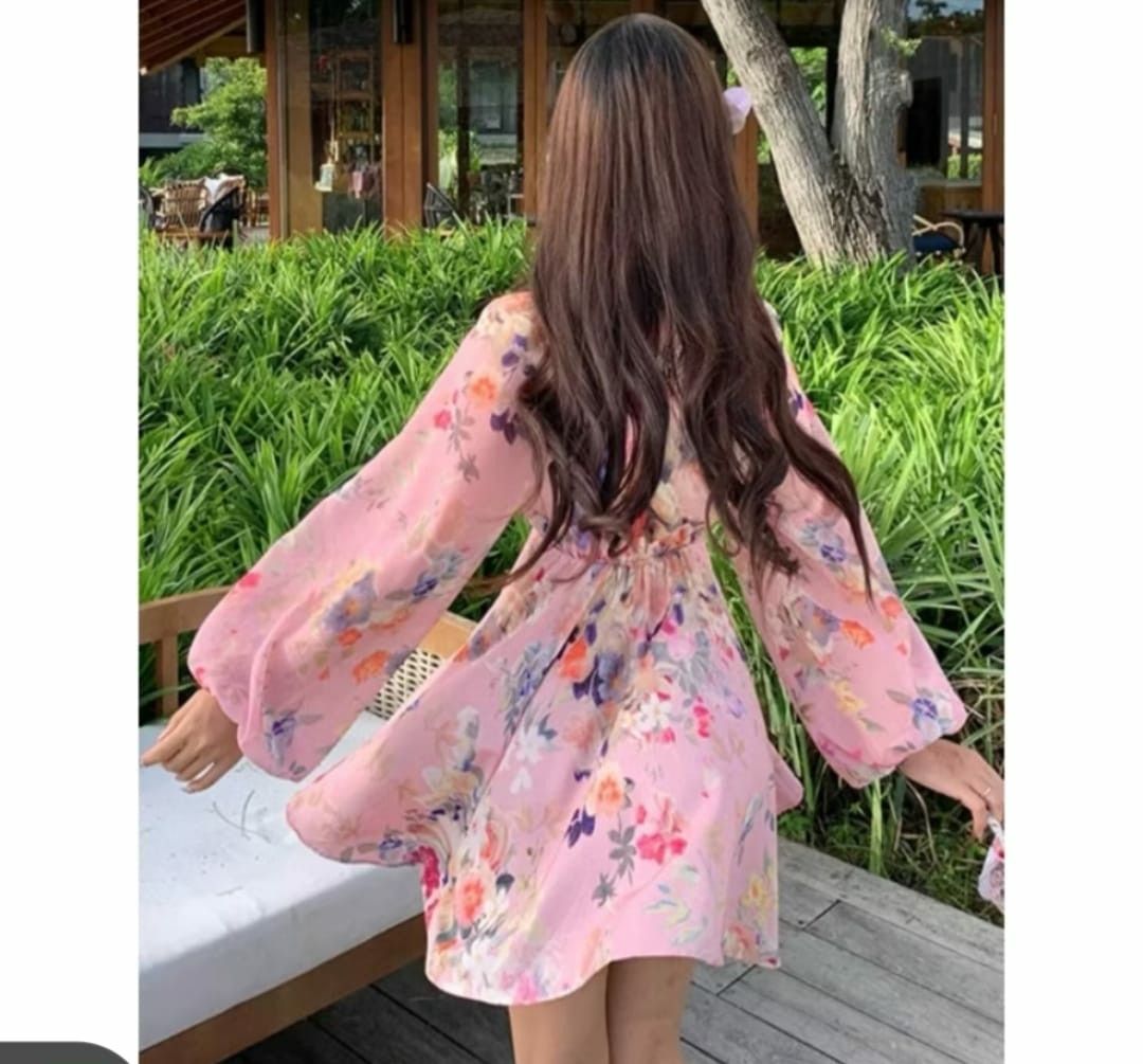 red ruffled mini dress Ms Ruffles Leely Women Floral Light draped satin wrap silhouette 68%Rayon 28%Nylon 4%Spandex Color:Off-White /Nude