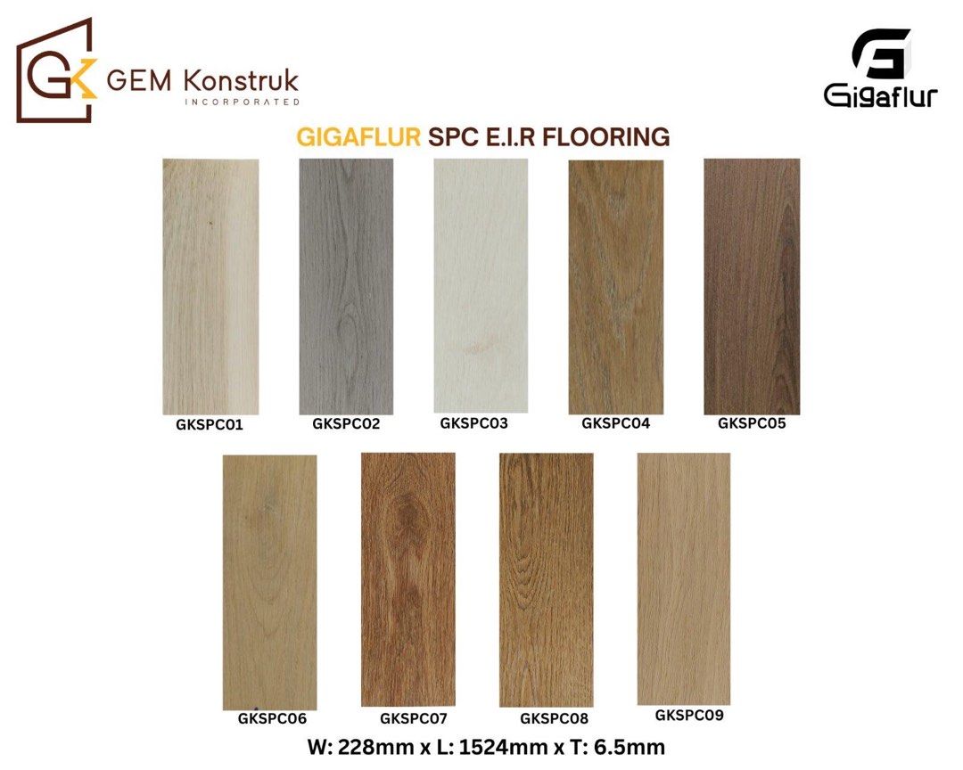 SPC Flooring E.I.R. (5 ft. Plank) (Category: Construction & Building Materials) located in Pasig City. Submitted by alopey (Listing ID 1260921430, Image 3). Description: What is SPC? Stone Plastic or Polymer Composite is designed to identically replicate traditional flooring materials such as stone, ceramic, or wood, yet provide many more practical benefits. The core of SPC multi-layered floor planks is created from a stone powder and PVC plastic