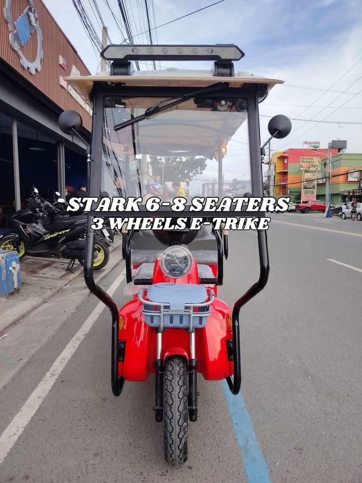 stark6-8 seater dual disk brake (Category: Bicycles) located in Manila. Submitted by saguittarian06 (Listing ID 1346821716, Image 1). Description: NEW ARRIVAL ⭐️ STARK 6-8 SEATERS DUAL DISC BRAKE ELECTRIC GOLF CAR with CHILD SEAT😱 ‼️ 𝗖𝗔𝗦𝗛 𝗣𝗥𝗜𝗖𝗘: ₱55,000▪️60v20ah BATTERY ‼️ 𝗖𝗔𝗦𝗛 𝗣𝗥𝗜𝗖𝗘: ₱59,000▪️60v32ah BATTERY 🚛 🔥3WHEELS 6-8 SEATERS🔥 📌2,500watts 📌Dual Disc brake 📌60v20ah Battery 📌HAND BREAK 📌TUBELESS TIRE 10x3.50 📌TOP S