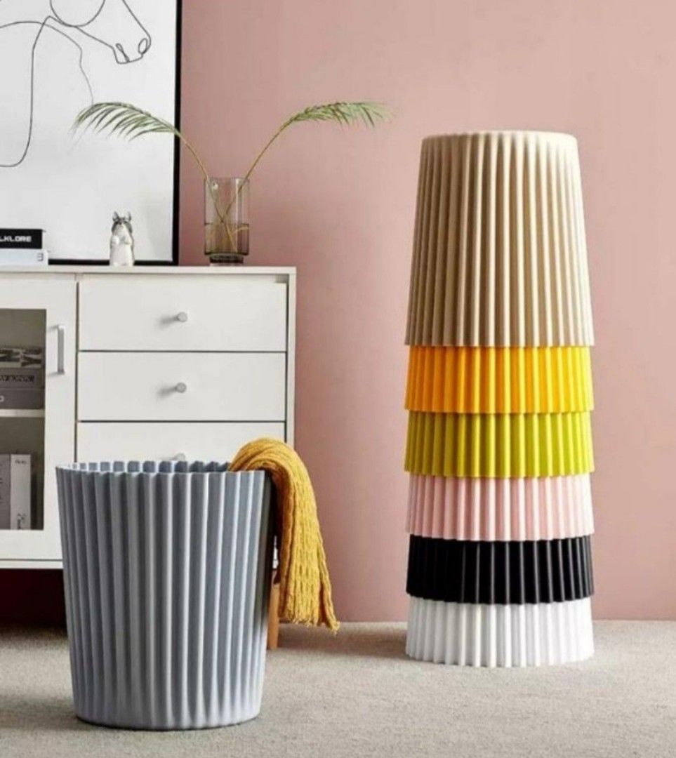 Stool (Category: Other Home Furniture) located in Singapore. Submitted by mengmre (Listing ID 1346842084, Image 3). Description: For indoor, outdoor, garden Water resistance, rain and sun 1x beige $8 Upper diameter 31.5cm Height 34cm Lower diameter 39cm 1x grey $12 Upper diameter 34.5cm Height 42.5cm Lower diameter 44cm.