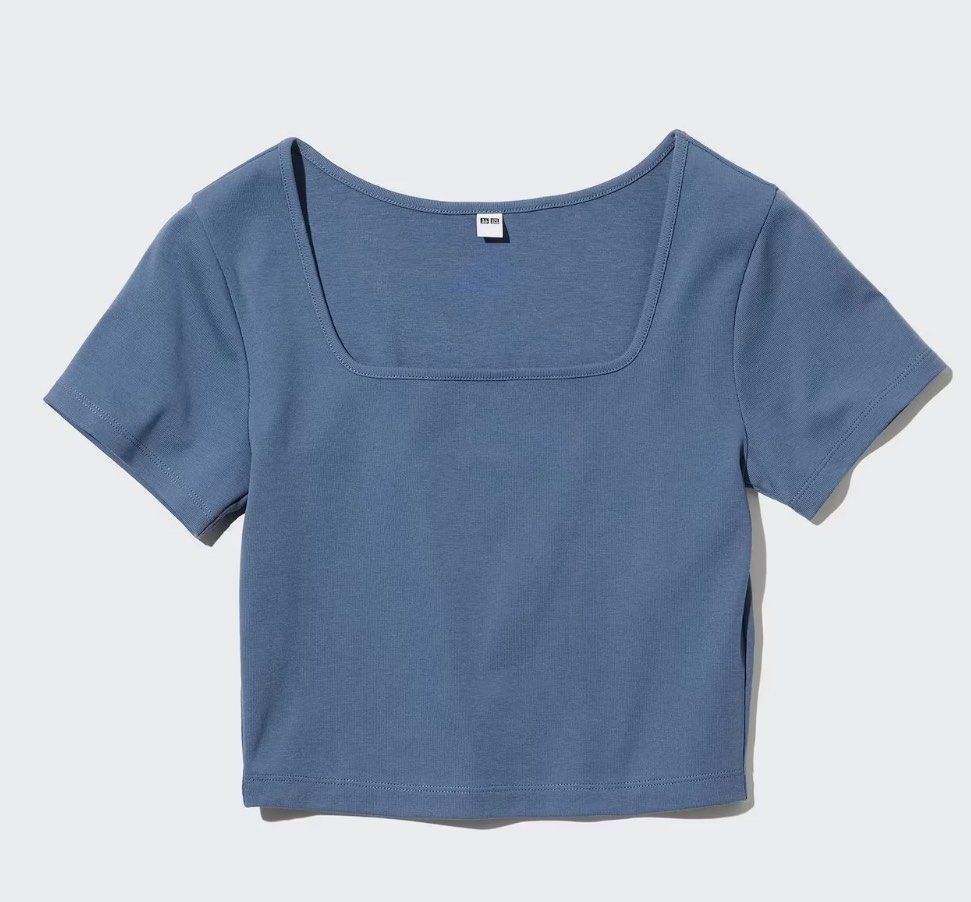 UNIQLO Squareneck Crop with Tag (Category: Shirts) located in Manila. Submitted by kenzees_preloved (Listing ID 1346811540, Image 1). Description: Price is negotiable.