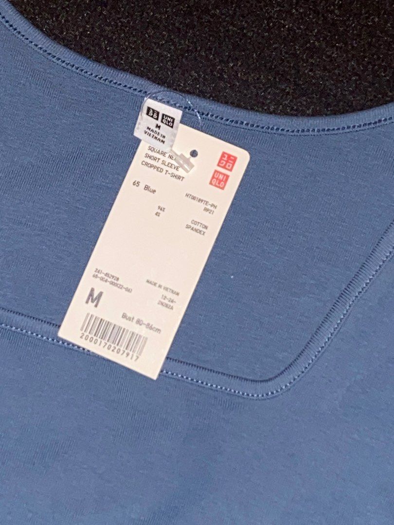 UNIQLO Squareneck Crop with Tag (Category: Shirts) located in Manila. Submitted by kenzees_preloved (Listing ID 1346811540, Image 2). Description: Price is negotiable.