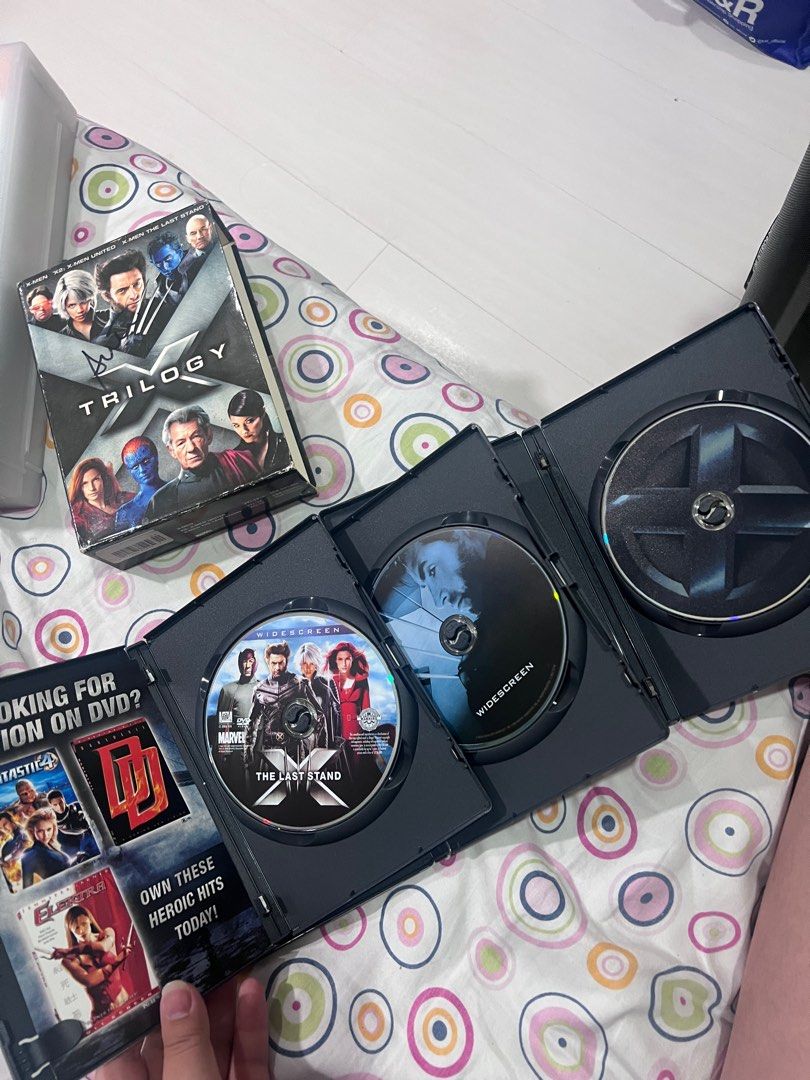 XMEN (1-3) DVD (Category: CDs & DVDs) located in Pasig City. Submitted by declutterwithai (Listing ID 1346861620, Image 3). Description: Read first ✨ Take all for ₱400 🫶🏻 Make offer if sure buyer Lalamove or pick up @ Ortigas Center.