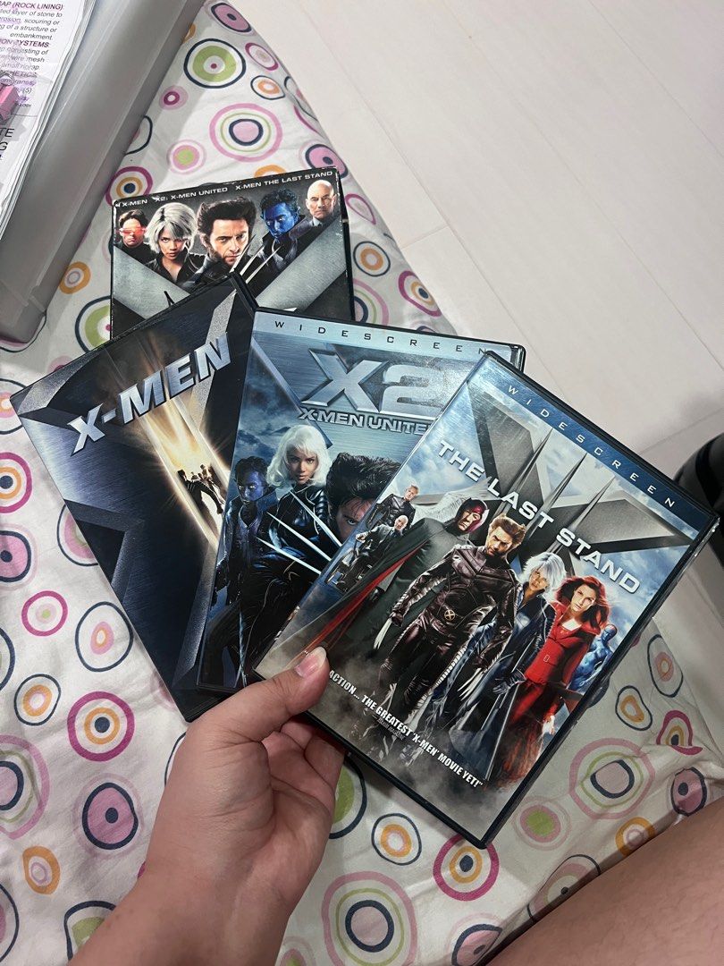 XMEN (1-3) DVD (Category: CDs & DVDs) located in Pasig City. Submitted by declutterwithai (Listing ID 1346861620, Image 1). Description: Read first ✨ Take all for ₱400 🫶🏻 Make offer if sure buyer Lalamove or pick up @ Ortigas Center.