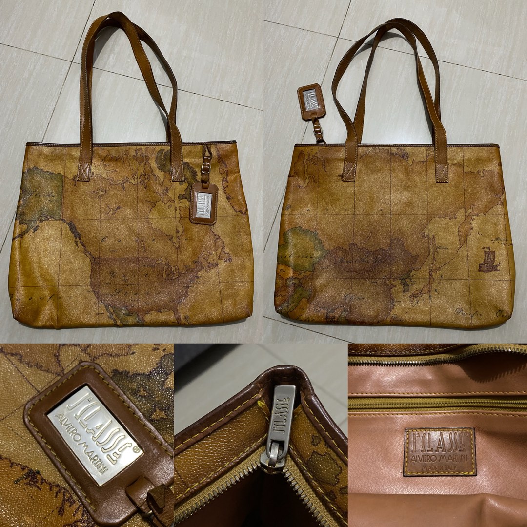 Borsa A Spalla Alviero Martini 1a Classe In Pelle - Modello Nero, Tracolla Regolabile, Misure 28x20x8 Cm