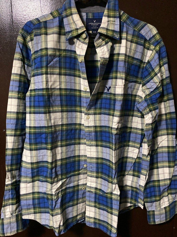 American Eagle Plaid Long Sleeve Shirt (Category: Formal Shirts) located in Manila. Submitted by nikko__ (Listing ID 1346879192, Image 1). Description: I'm selling my long sleeve shirt that's in great condition, just seldomly worn and has been stuck in my closet for a while. It’s well-maintained and has no issues, just needs a wash since it’s been sitting unused for some time. In excellent condition, no wear or damage Seldomly used, mostly just h