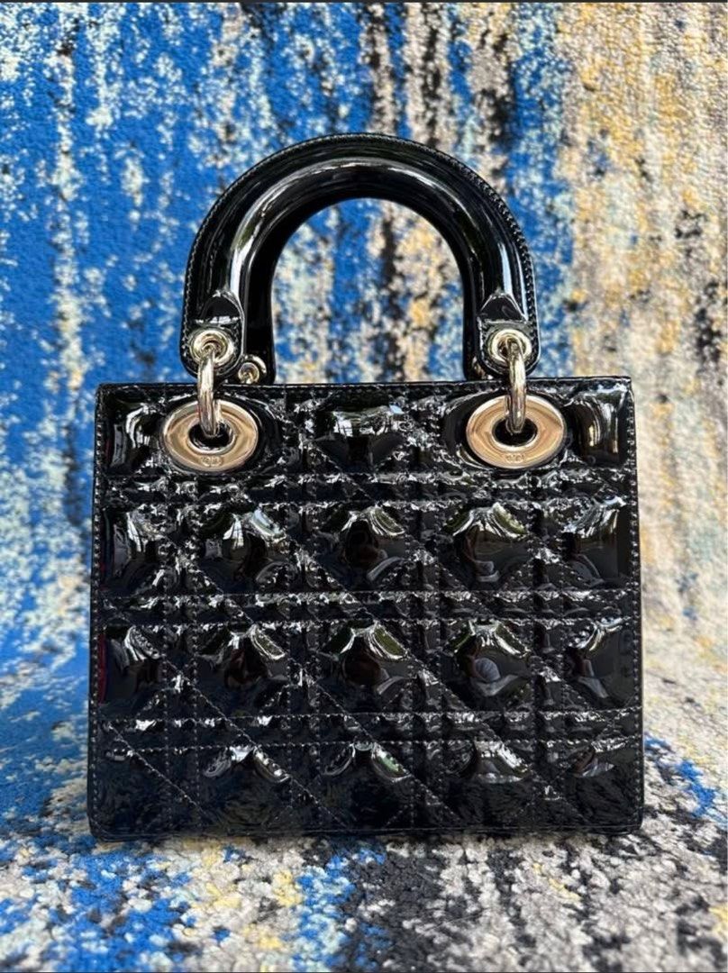 Authentic Lady Dior Bag (Category: Luxury Bags & Wallets) located in Manila. Submitted by eyy123 (Listing ID 1347070421, Image 3). Description: Authentic Lady Dior Small Bag Patent Black leather with entrupy .