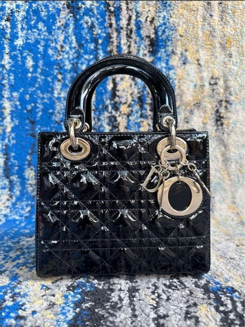 Authentic Lady Dior Bag (Category: Luxury Bags & Wallets) located in Manila. Submitted by eyy123 (Listing ID 1347070421, Image 2). Description: Authentic Lady Dior Small Bag Patent Black leather with entrupy .