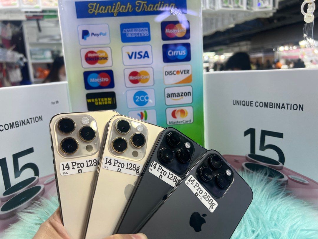 Complete with box iPhone 14 Pro Factory Unlock Secondhand Original (Category: iPhone 14 Series) located in San Juan City. Submitted by hanifah_trading (Listing ID 1346914067, Image 3). Description: Complete with box iPhone 14 Pro Factory Unlock Secondhand Original Inclusion: Airpods Battery Pack Wireless Charger Cable C to Lightining 20 watts Adopter Casing Tempered Glass Color: Black Hanifah Trading stay connected anywhere. COD with in Metro Man
