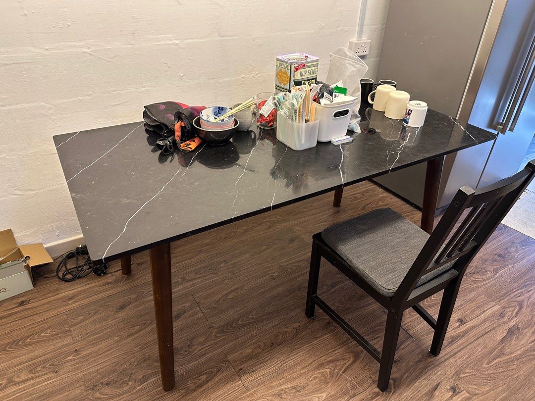 Dining table (Category: Tables & Sets) located in Singapore. Submitted by ivana_it (Listing ID 1342741383, Image 1). Description: Good quality marble top dining table .