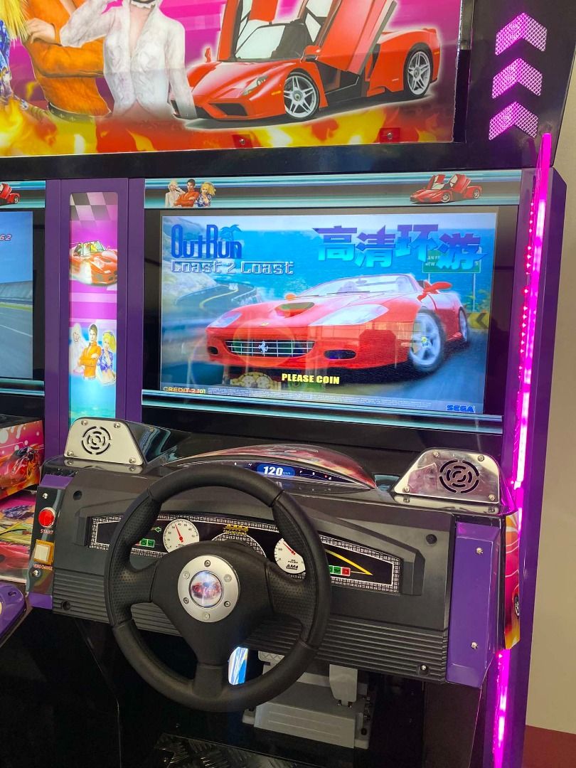 Double Players Outrun Racing Simulator Game Machine (Category: Controllers) located in San Pablo. Submitted by ablpsports (Listing ID 1346898094, Image 3). Description: Double Players Outrun Racing Simulator Game Machine P280,000 ▶️Specification ✔Item: Double Players Outrun Racing Simulator Game Machine ✔Size: L2000*W1800*H2450MM ✔Weight: 270KG ✔Voltage: 220V ✔Power: 500W ✔Player: 1-2 player .