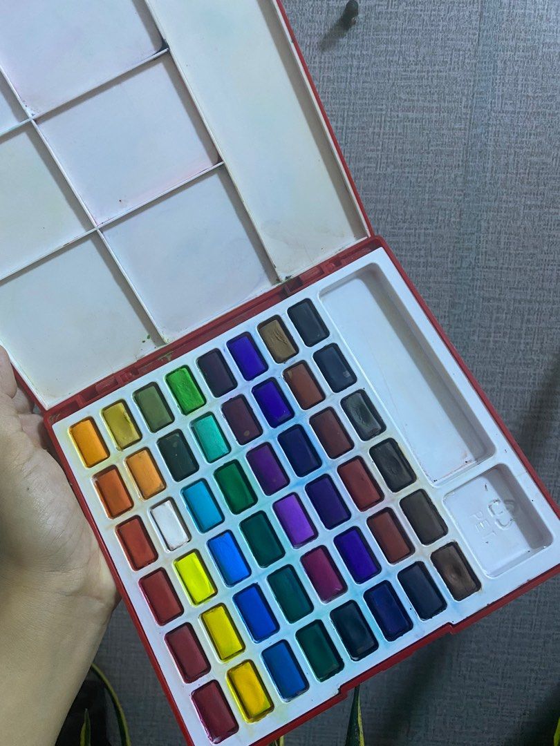 Faber-Castell Solid Watercolor 48 colors (Category: Craft Supplies & Tools) located in Manila. Submitted by ertbj (Listing ID 1346880108, Image 2). Description: Mostly used around 10-12 colors only, guaranteed that there's still much here since puro swatched lang naman yung iba. Brush and foam from faber-castell not included, but i can give 4 free brushes! 🙂.